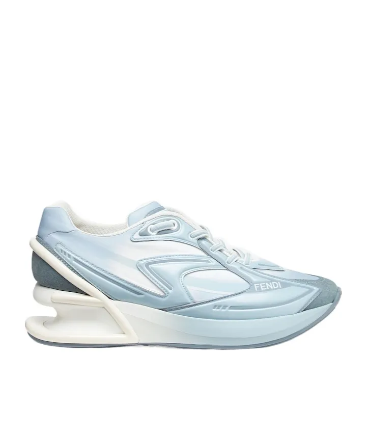 Light Blue Nylon Low Tops