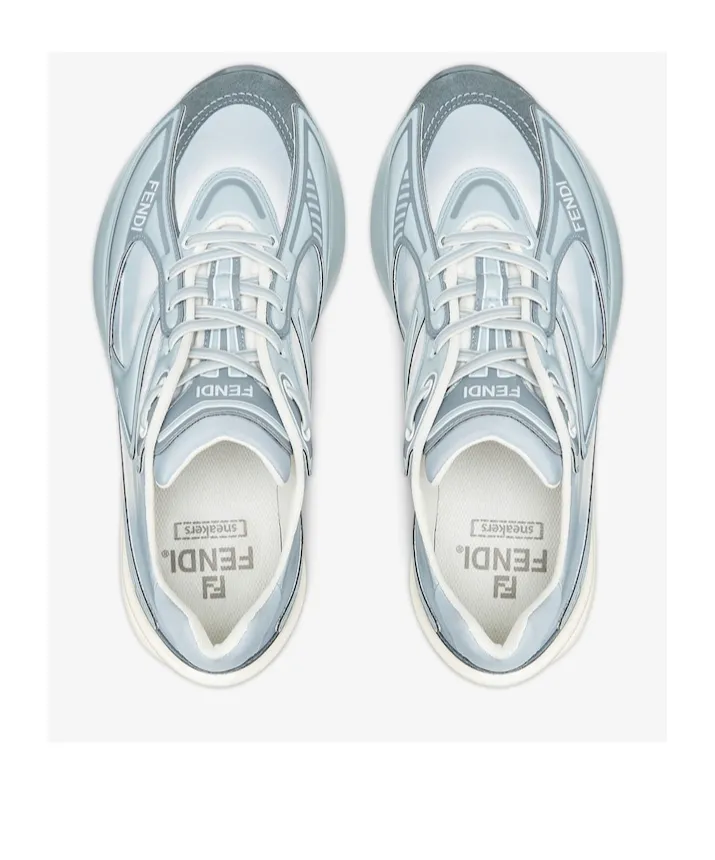 Light Blue Nylon Low Tops