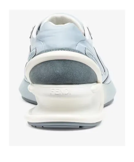 Light Blue Nylon Low Tops