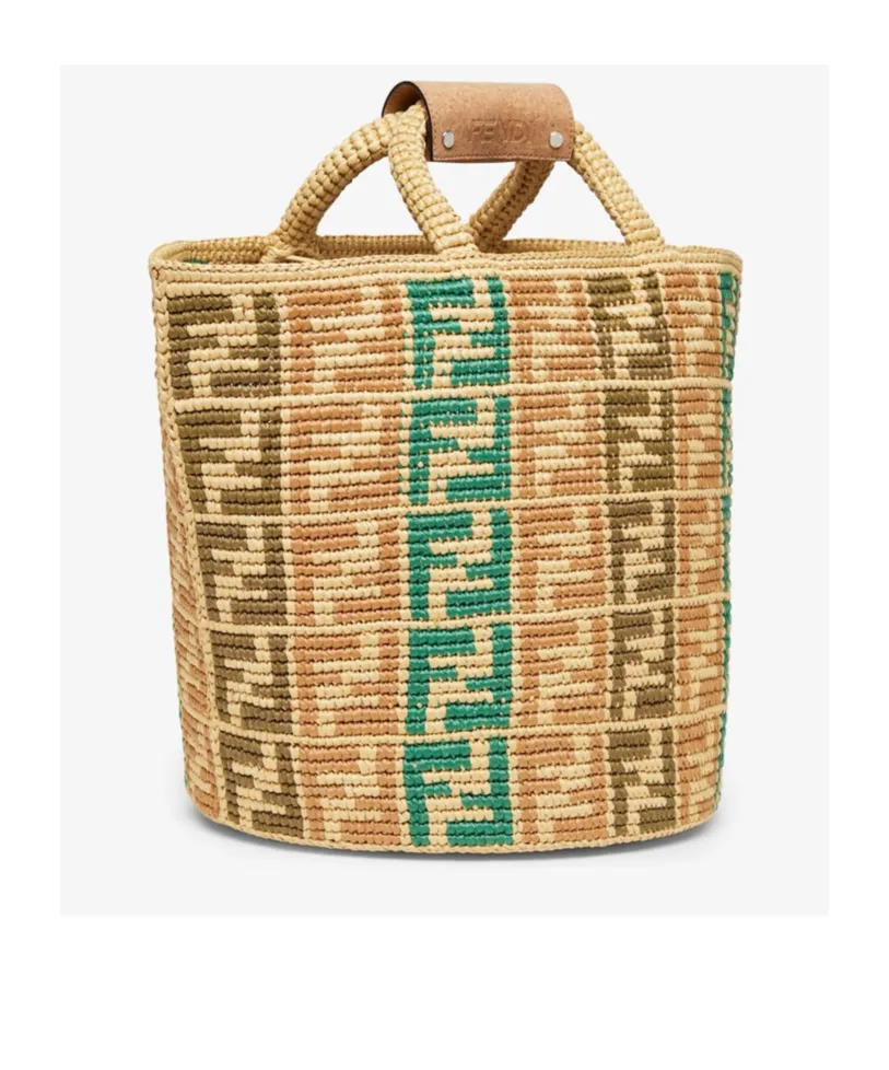 Ff Embroidered Top Handle Bag