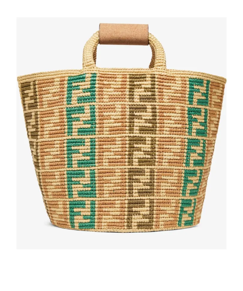 Ff Embroidered Top Handle Bag