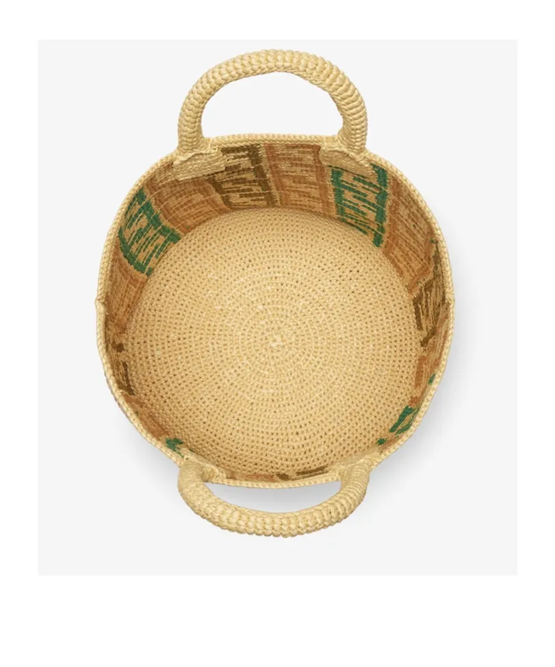 Ff Embroidered Top Handle Bag
