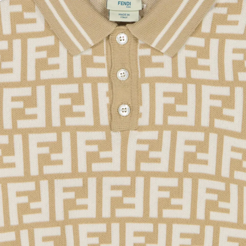 Logo Monogrammed Knitted Polo Shirt