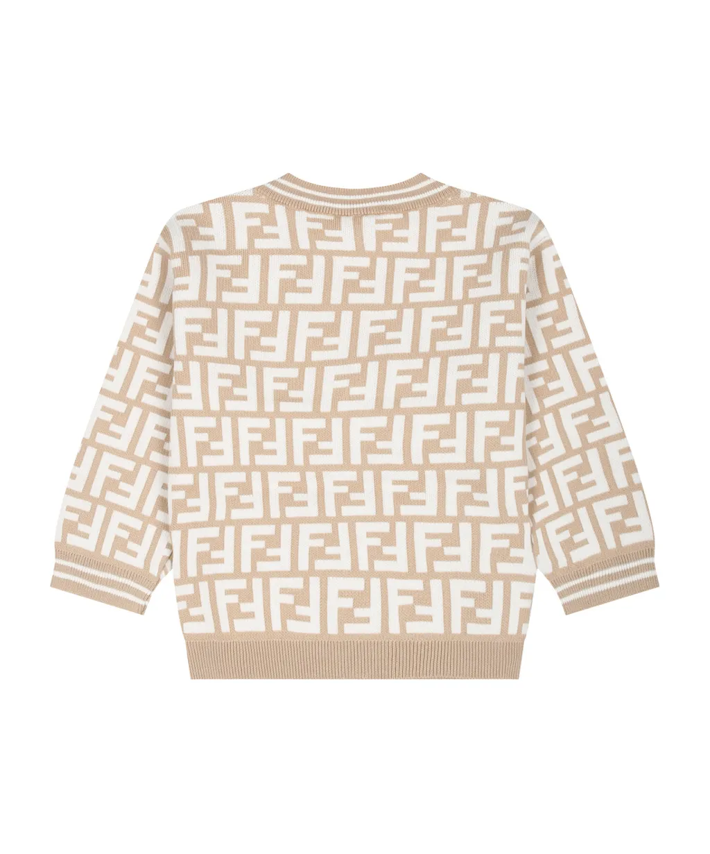 Logo Intarsia V-Neck Cardigan