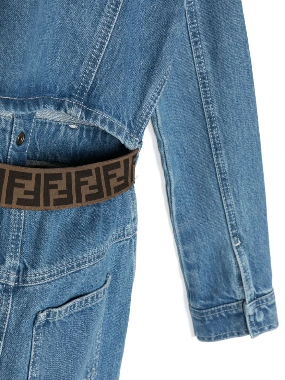 Logo Embroidered Denim Dress