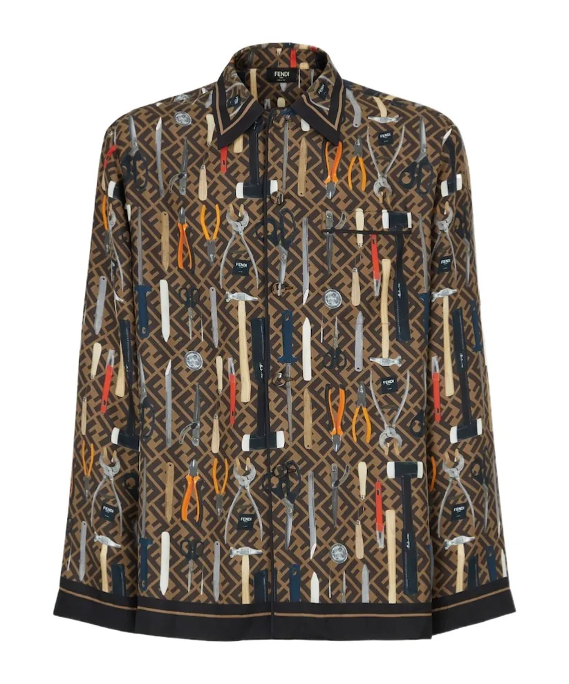 Ff Motif Long-Sleeved Shirt