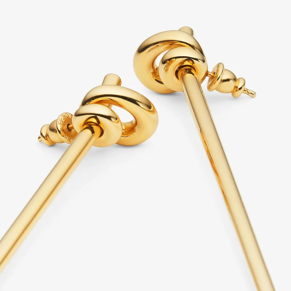 Gold-Coloured Metal Earrings