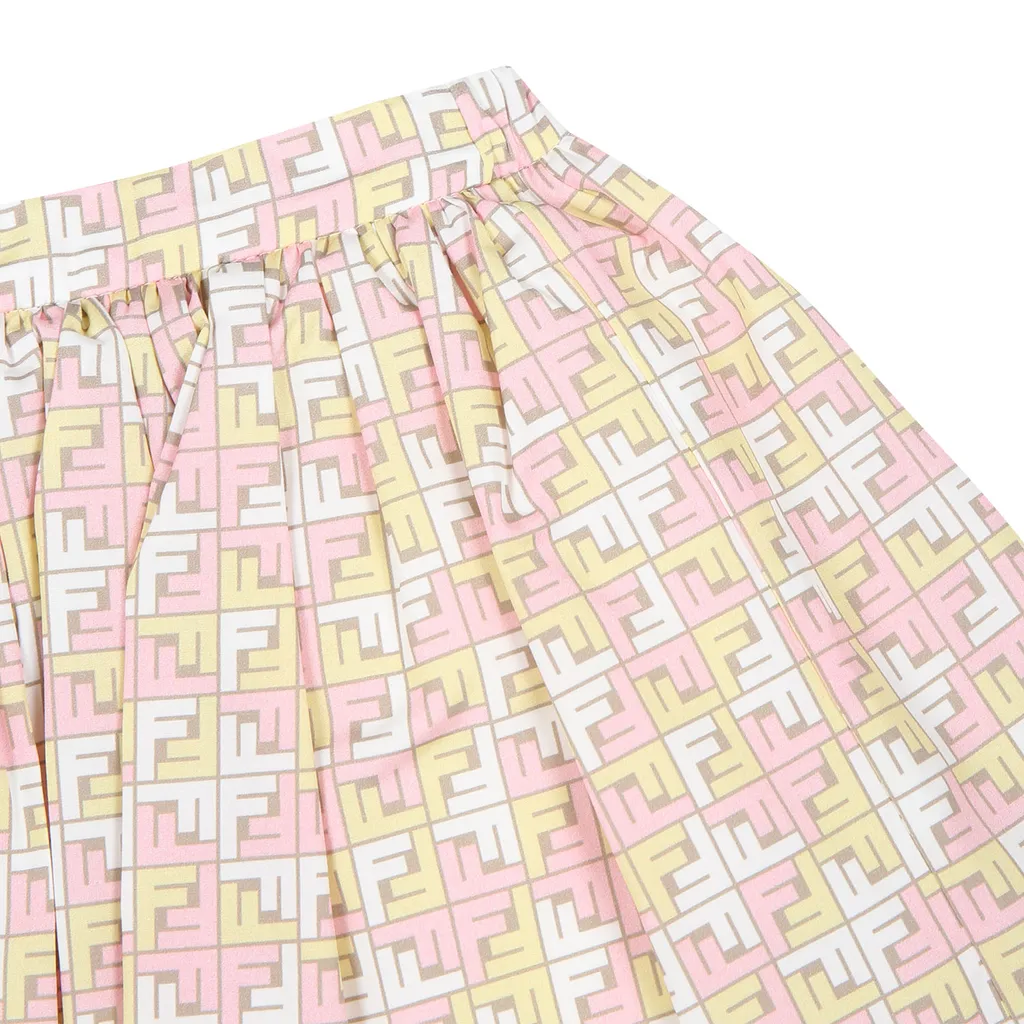 Ff-Motif Elasticated Waistband Skirt