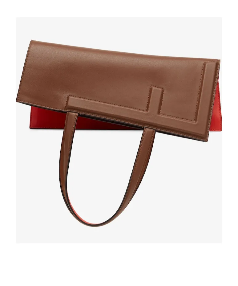 Logo Embossed Open Top Tote Bag