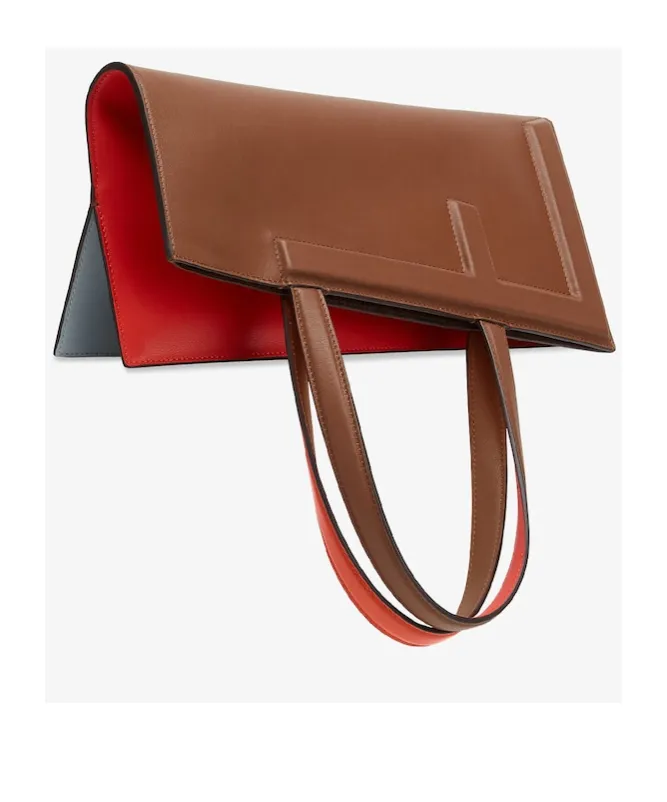 Logo Embossed Open Top Tote Bag