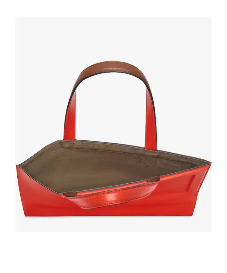 Logo Embossed Open Top Tote Bag