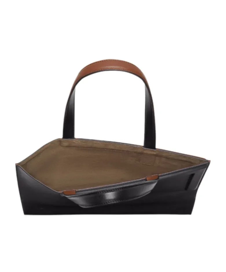 Colour-Block Leather Bag That Can Be Transformed