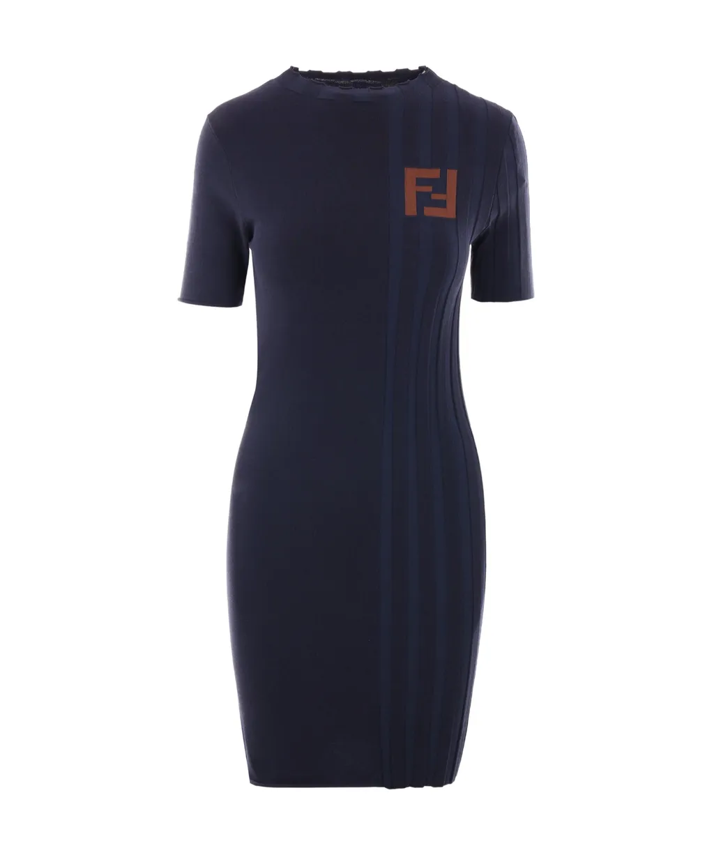 Ff Short Sleeved Ribbed Mini Dress