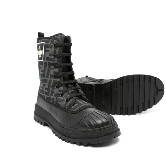 Kids Jacquard Biker Boots
