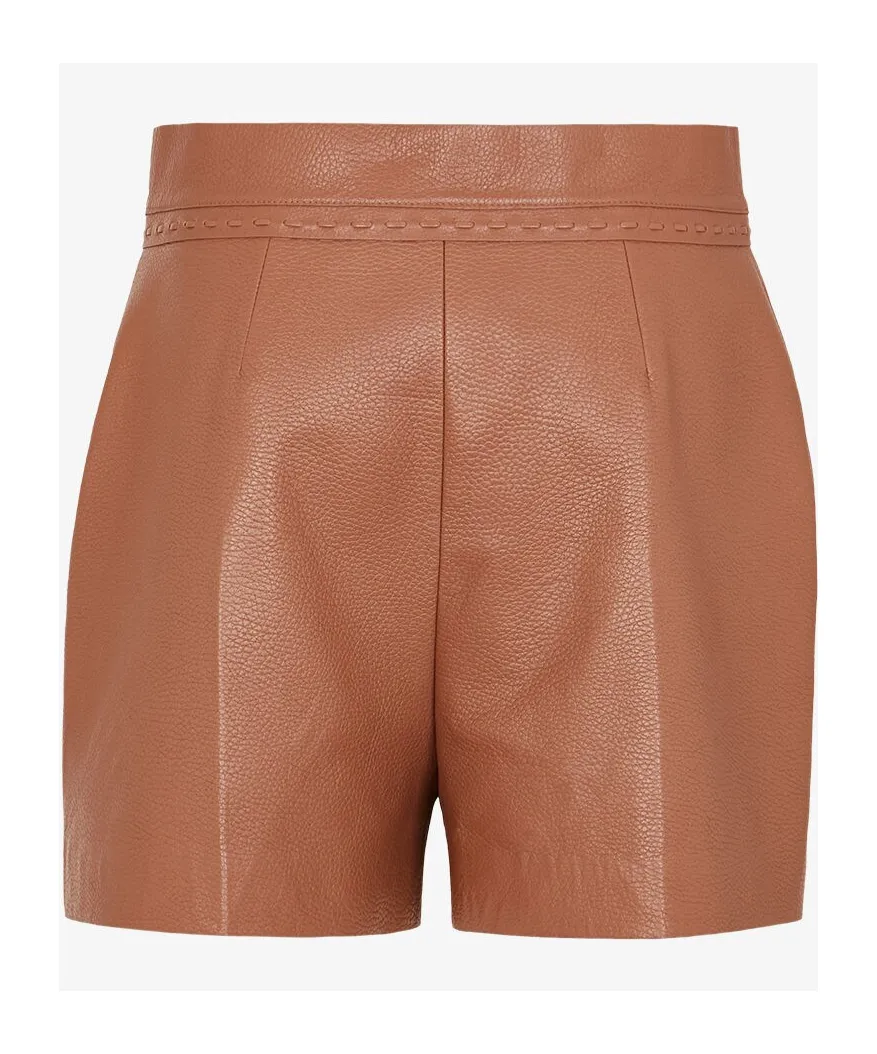 Stitch Detailed Buttoned Shorts