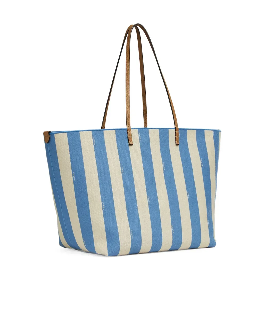 Large Roll Striped Reversible Tote Bag
