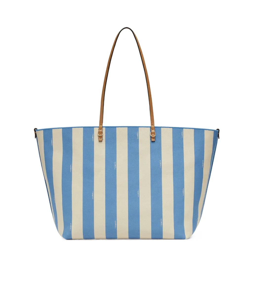 Large Roll Striped Reversible Tote Bag