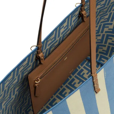 Large Roll Striped Reversible Tote Bag