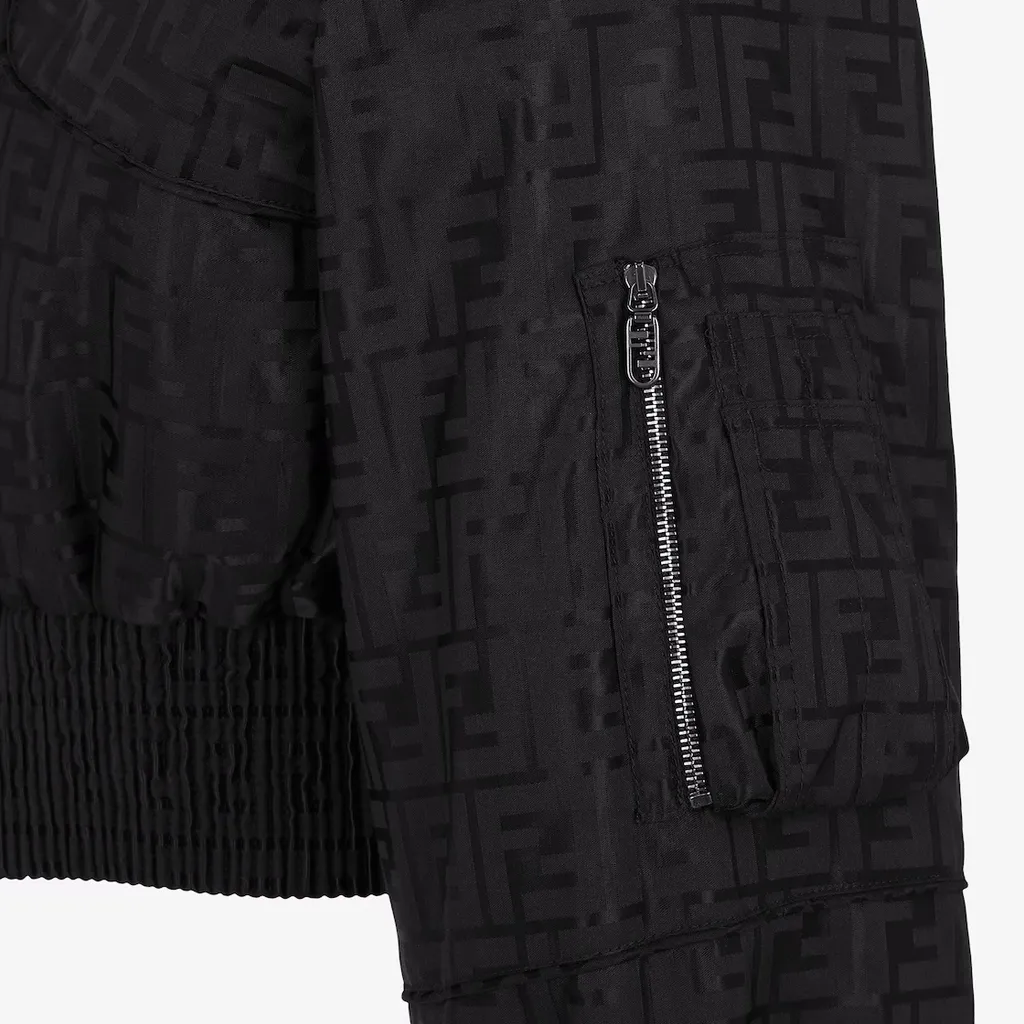 Ff Jacquard Zipped Bomber Jacket
