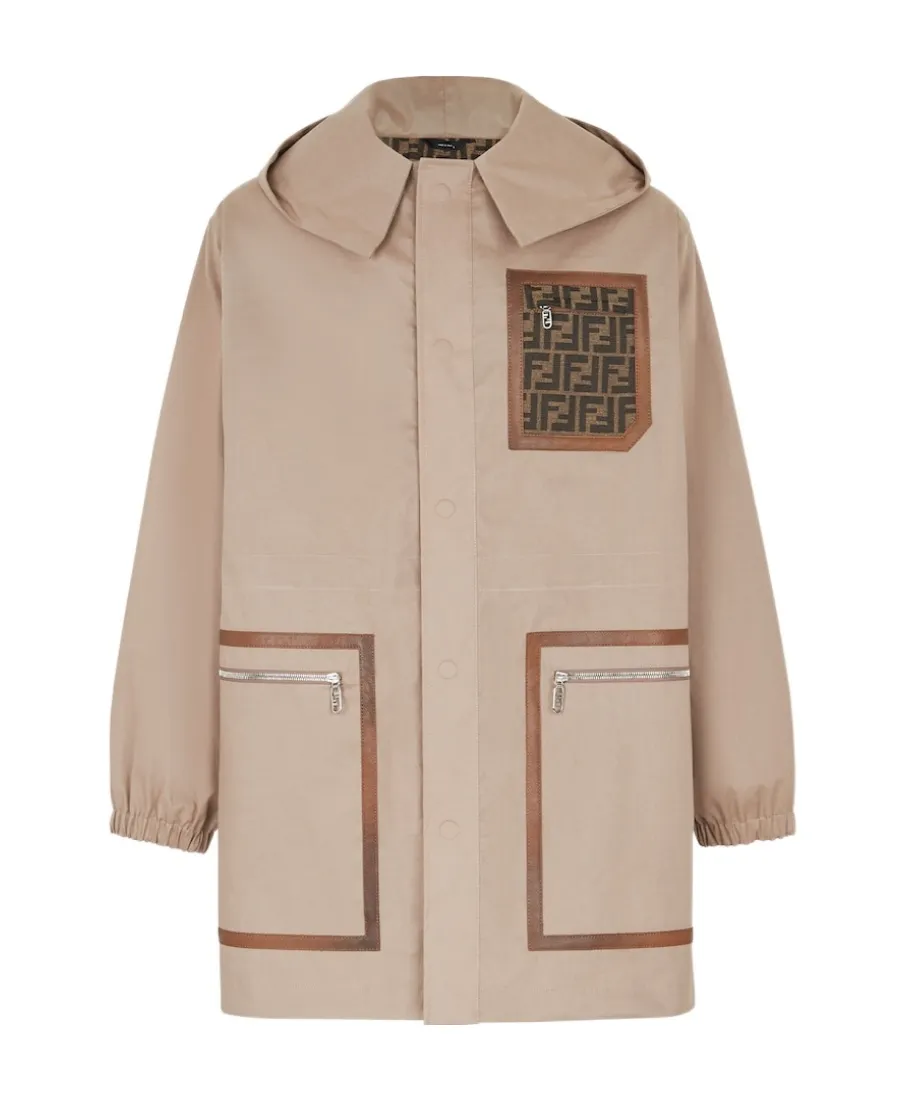 Logo Detailed Hooded Parka Jacket