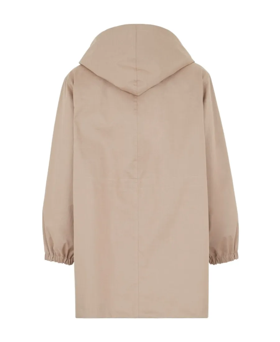 Logo Detailed Hooded Parka Jacket