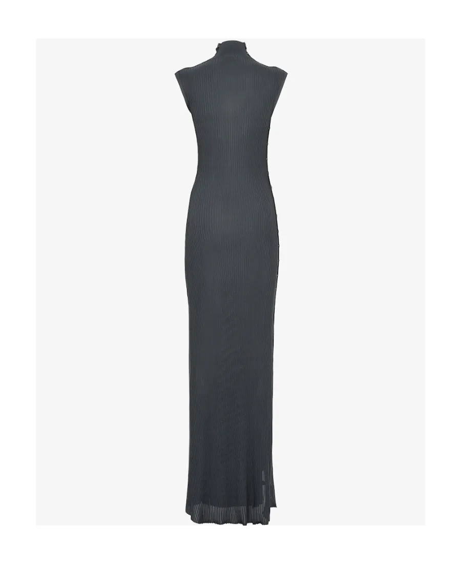 Ribbed-Knit Sleeveless Dress