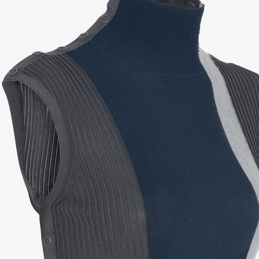 Ribbed-Knit Sleeveless Dress