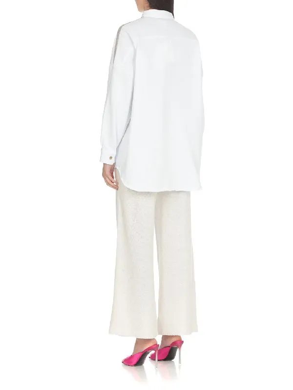 Logo Lapel Long-Sleeved Shirt