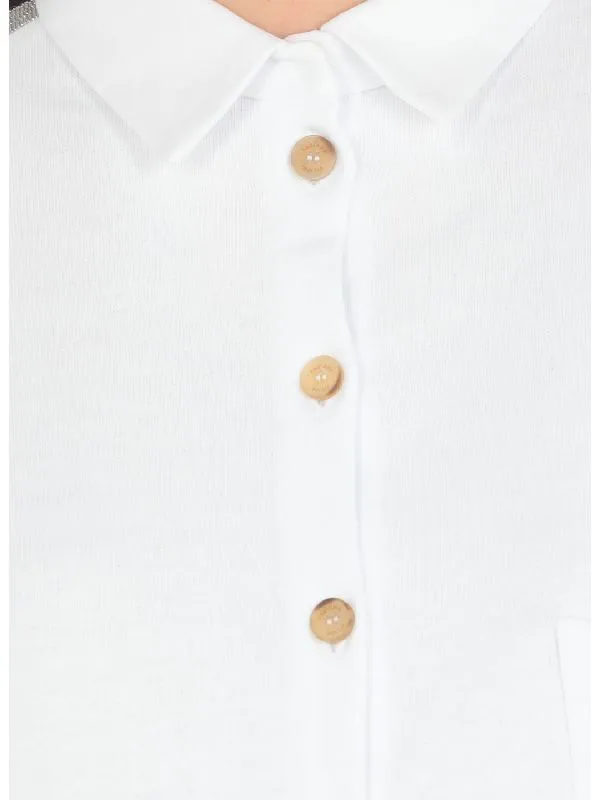 Logo Lapel Long-Sleeved Shirt