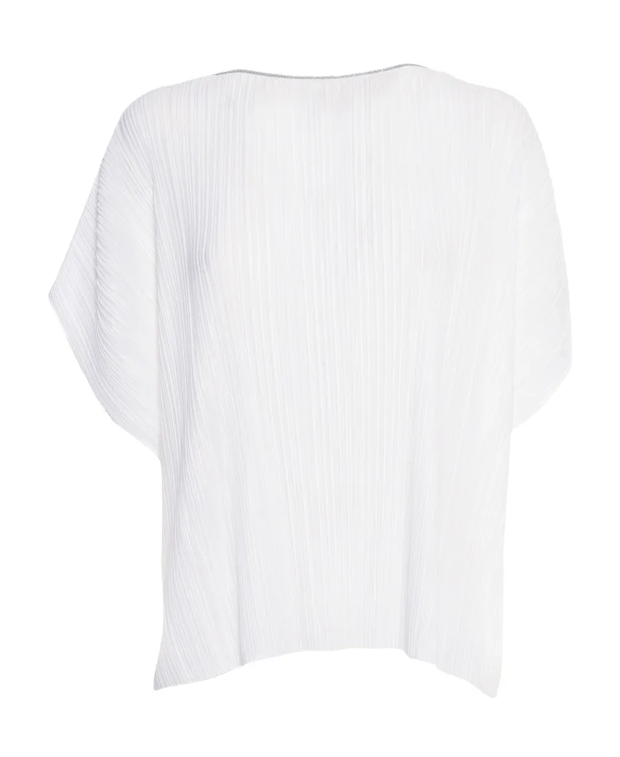 Wrinkles Short-Sleeved Blouse