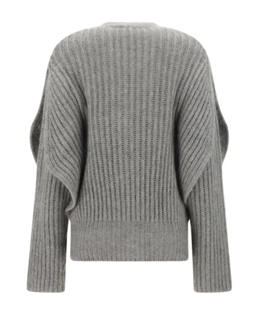 Rib Trimmed Woven Cardigan
