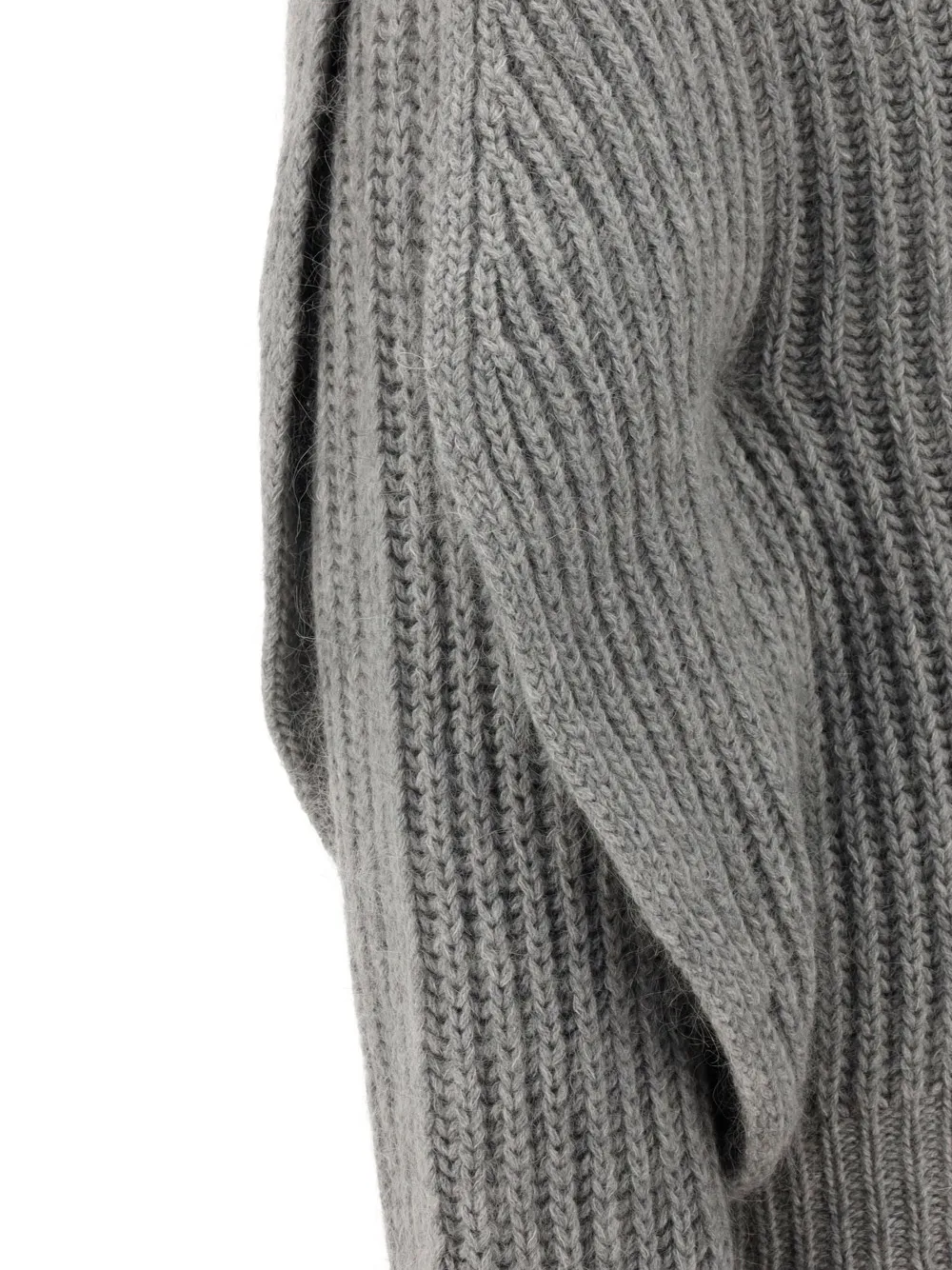 Rib Trimmed Woven Cardigan