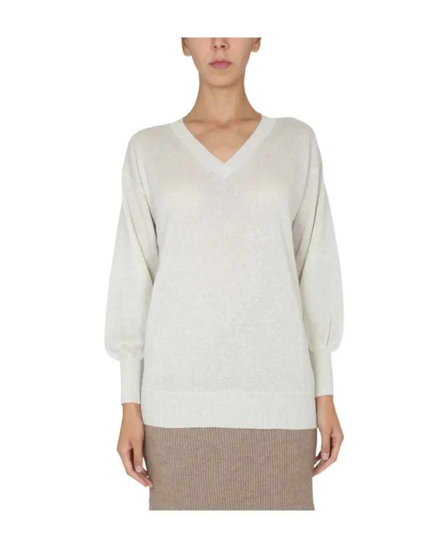 V-Neck Ribbed Jumper