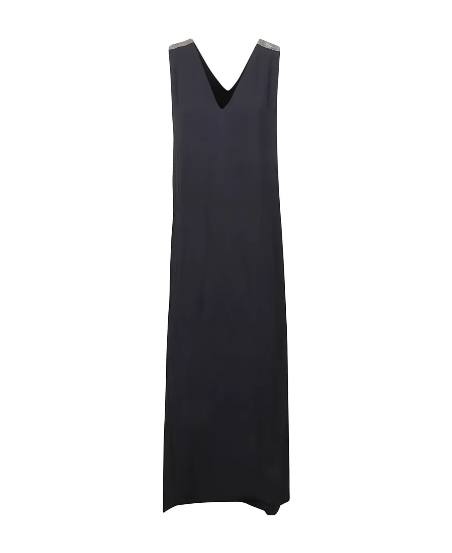 V-Neck Sleeveless Dress
