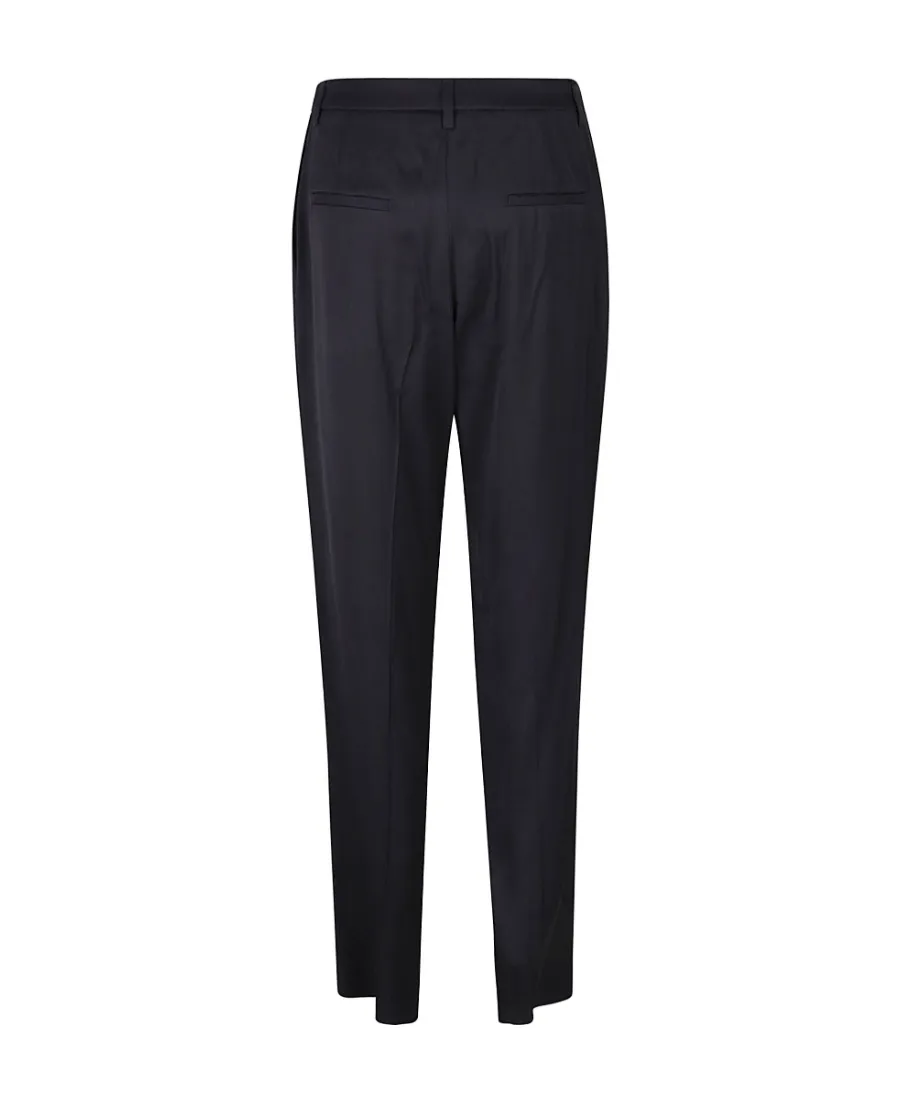 Straight-Leg Pleat Detailed Trousers