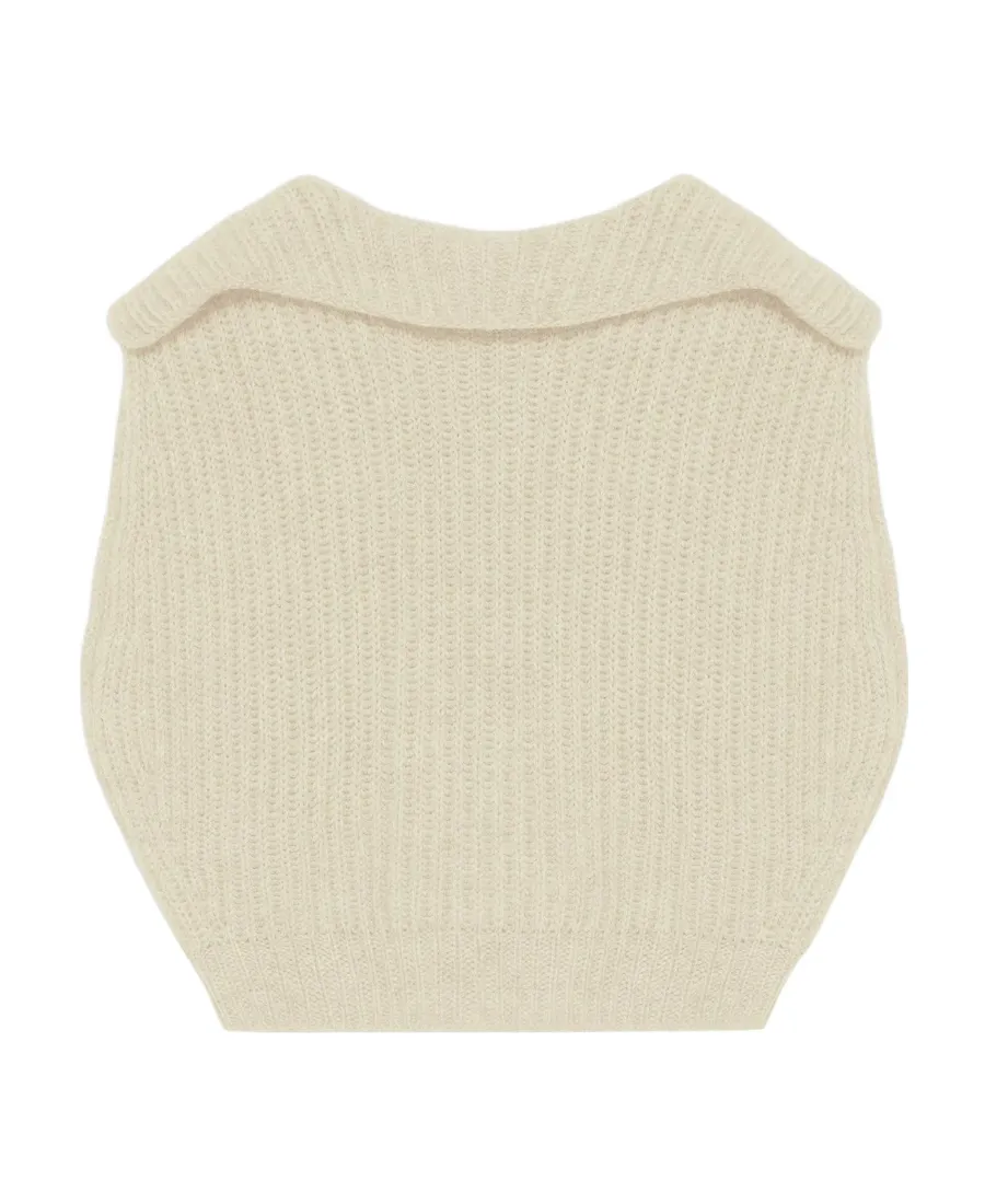 Ribbed-Knit Long Sleeved Jumper