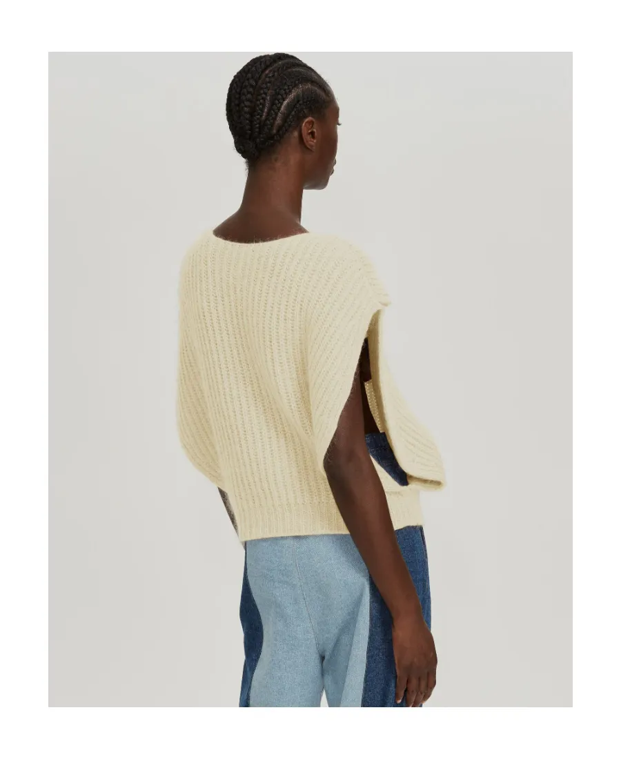 Ribbed-Knit Long Sleeved Jumper
