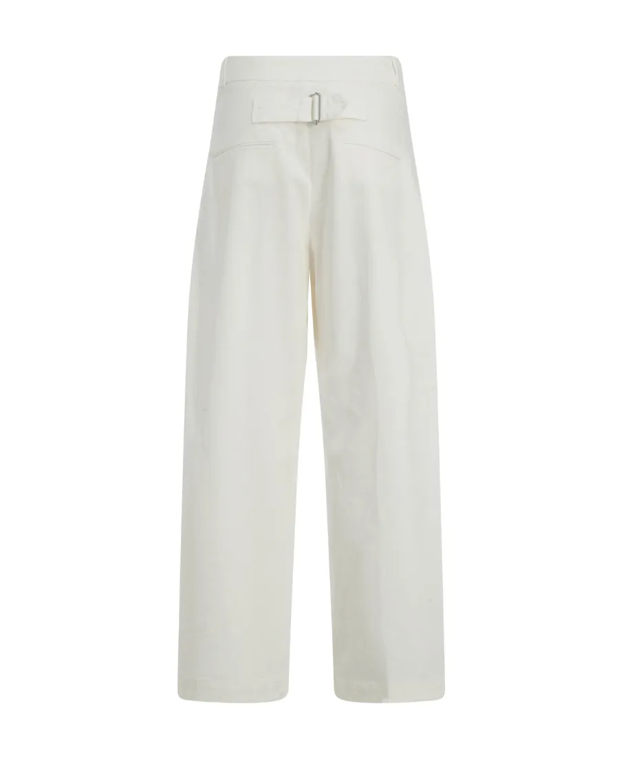 Wide-Leg Cropped Trousers