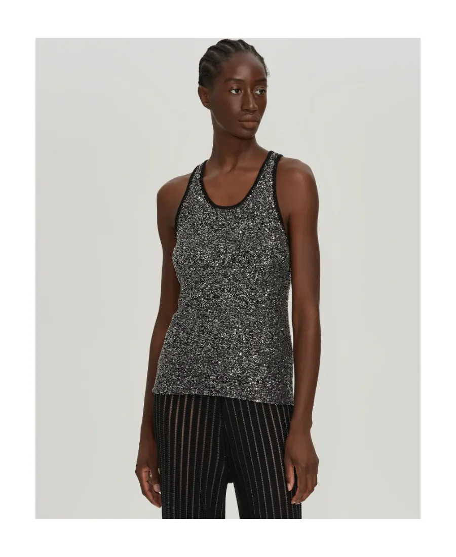 Sequin Embellished Tank Top