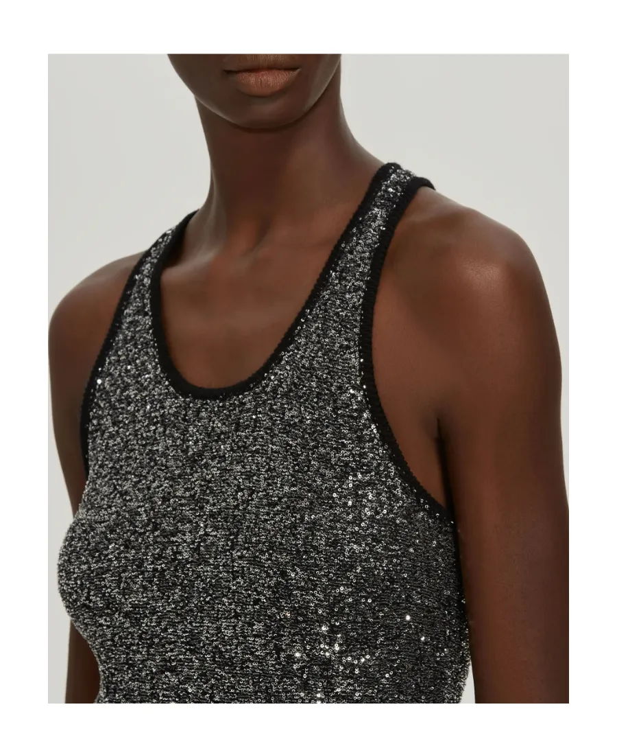 Sequin Embellished Tank Top