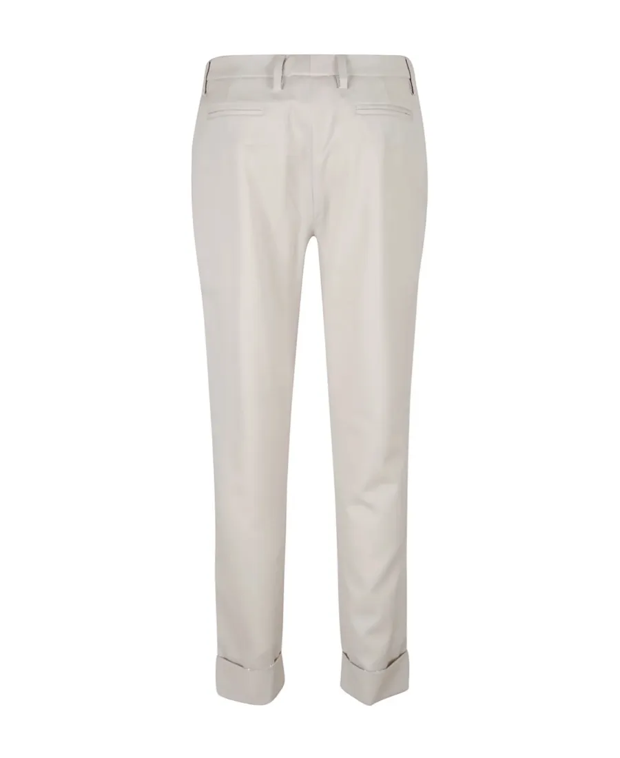 Straight-Leg Cropped Trousers