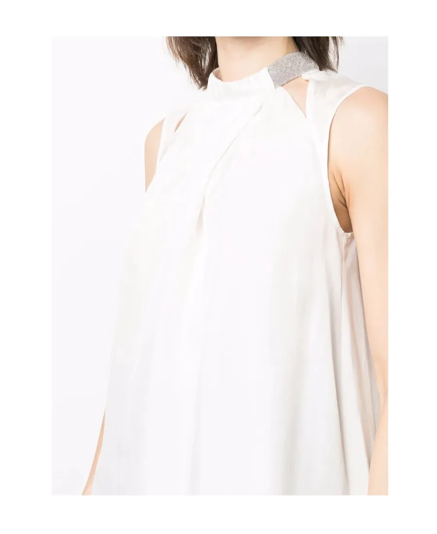 Rhinestone-Embellished Blouse