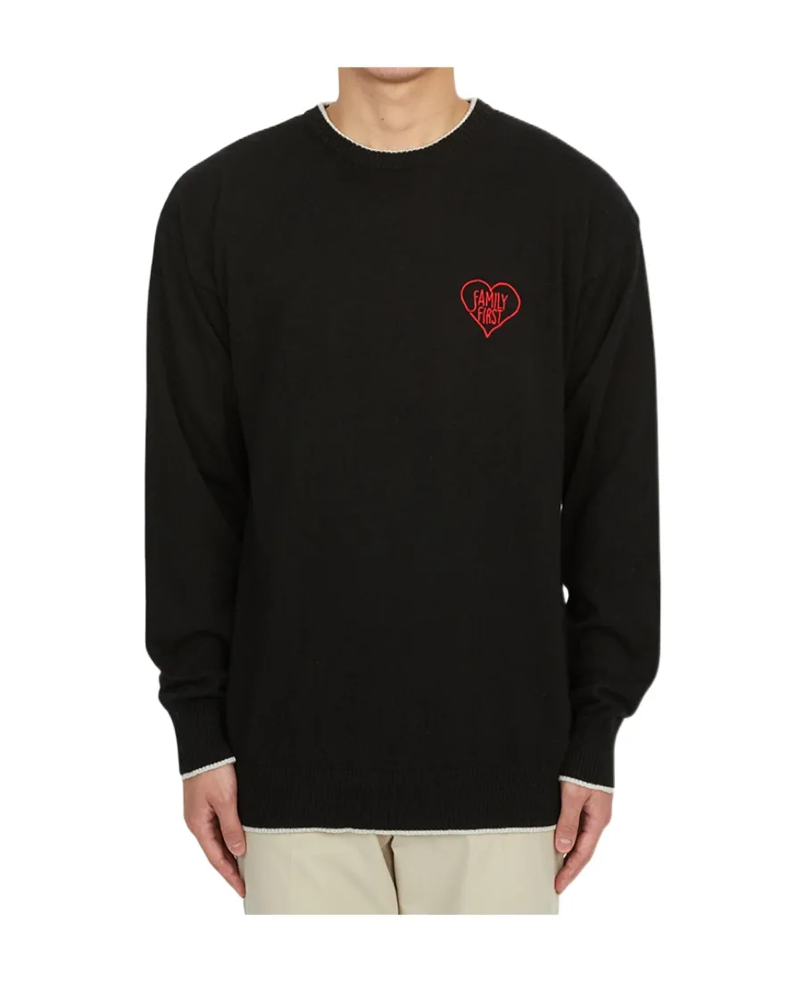 Embroidered-Logo Crew-Neck Jumper