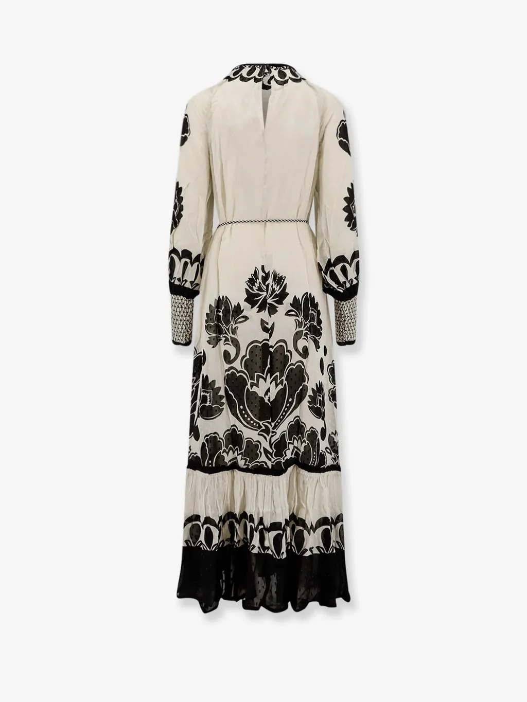 Floral Arabesque Tie Maxi Dress