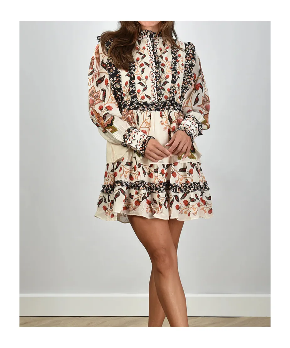Ruched Floral Dress