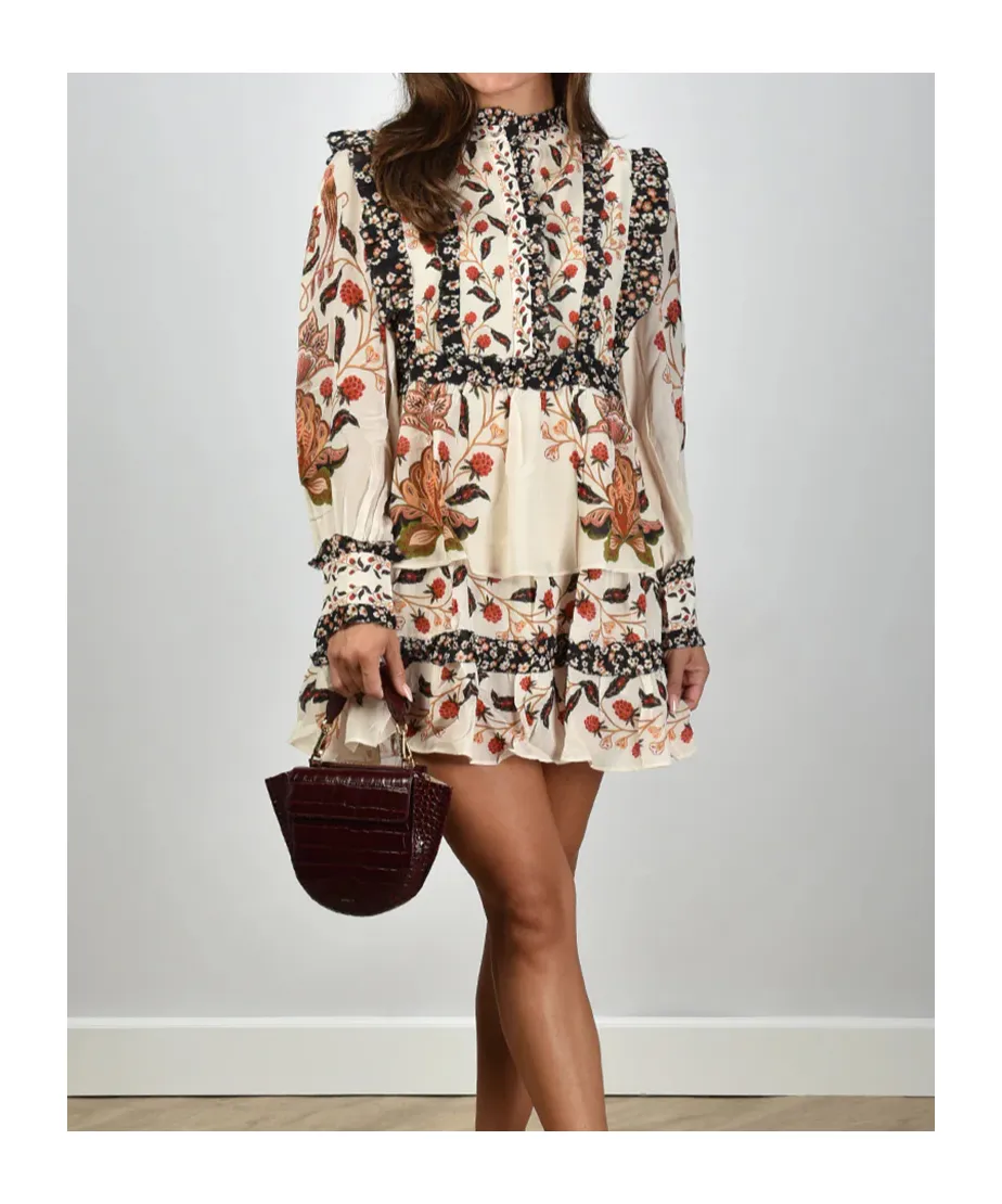Ruched Floral Dress