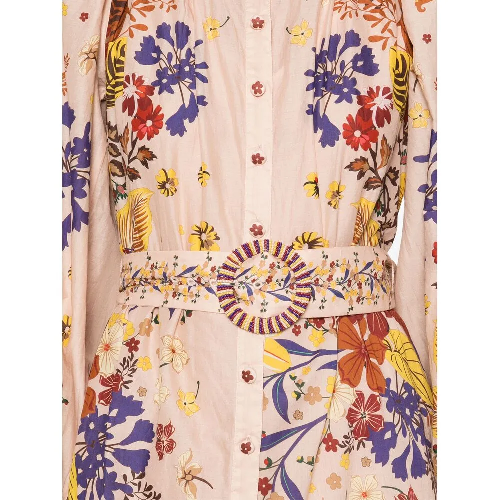 Bouquet Mini Dress With Lace Collar