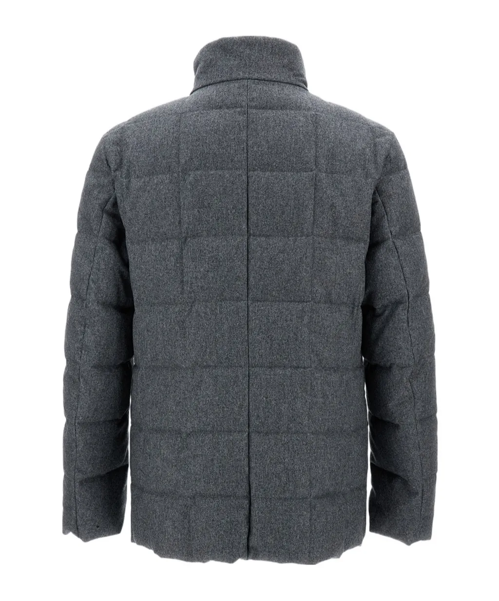 Quilted Zip-Closure Coat