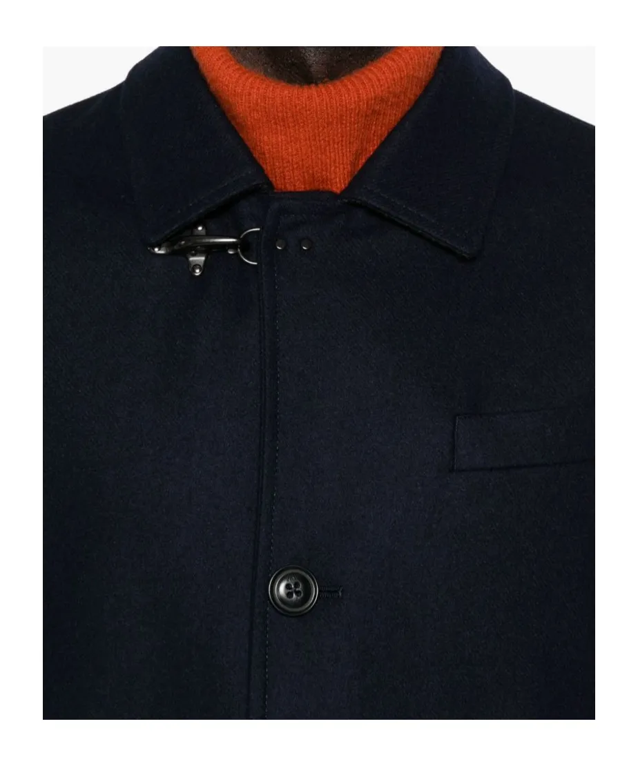 Three-Button Wool Coat