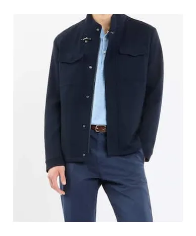 Pocket-Detailed Waffle-Knit Jacket